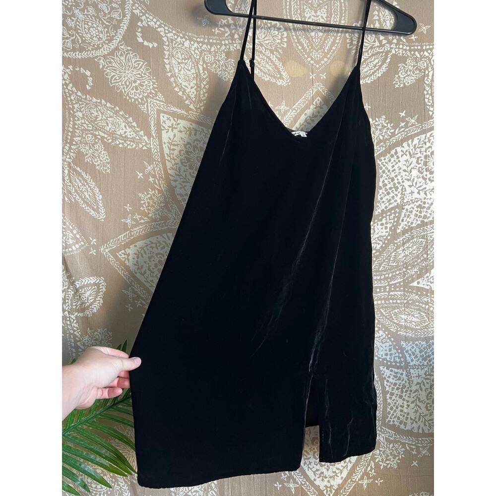 Reformation Lyza Velvet Slip Mini Dress Black Size M - Picture 5 of 7